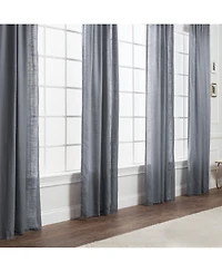 Chanasya Premium 2-Panel Soft Textured Semi Sheer Curtains for Window Living Room Bedroom Kitchen Office