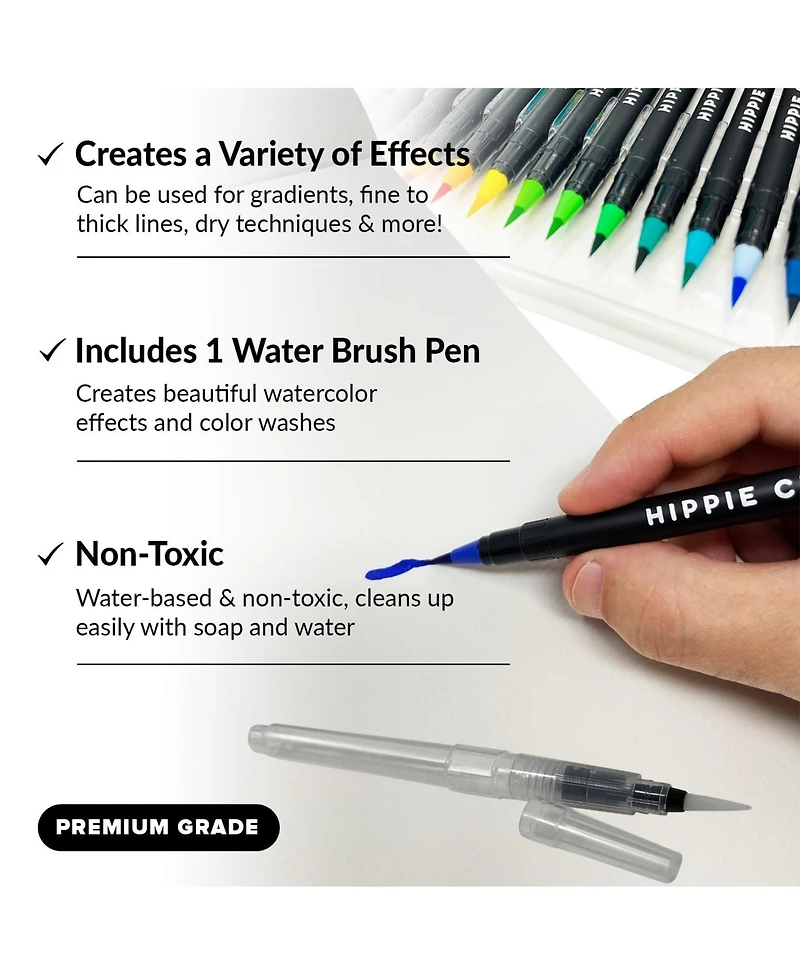 Hippie Crafter Watercolor Brush Pens