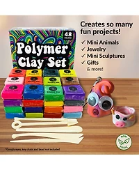 Hippie Crafter Polymer Clay Set 48 Colors