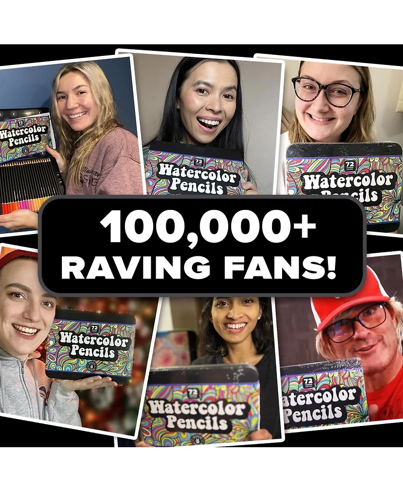 Hippie Crafter 72 Watercolor Pencils Set