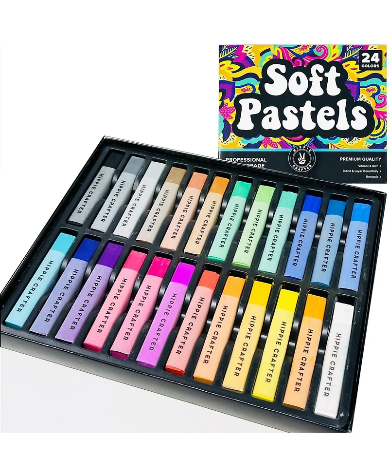 Hippie Crafter Soft Chalk Pastels 24 Pc