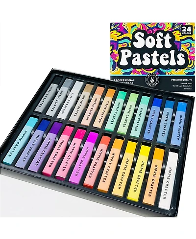 Hippie Crafter Soft Chalk Pastels 24 Pc