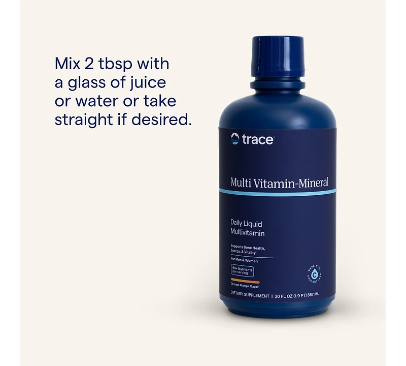 Trace Minerals Liquid Multi Vitamin-Mineral - Aid Body Mineral Health - Vitamin & Mineral Liquid Supplement - Supports Healthy Bones & Muscles