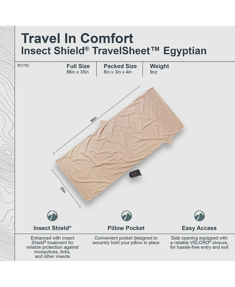 Cocoon - Premium - Insect Shield TravelSheet - Egyptian Cotton