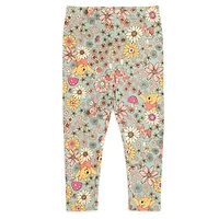 Disney Little Girls Junior Floral Sweatshirt and Leggings Outfit Set to (12 Months - 14-16)