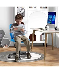 Height-adjustable Ergonomic Kids Desk Chair with Universal Casters Working