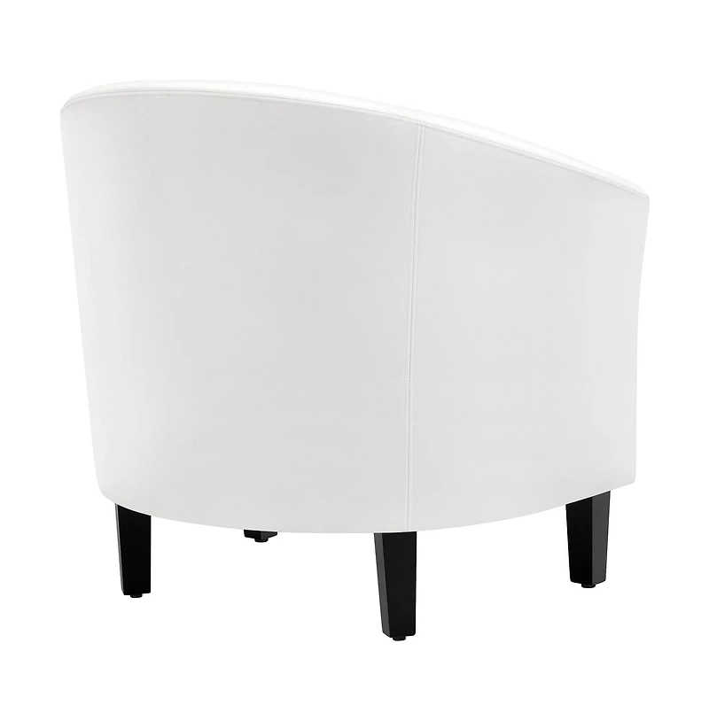 Yaheetech Faux Leather Accent Chair Gray White