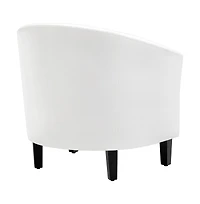 Yaheetech Faux Leather Accent Chair Gray White