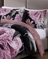 Bebejan Midnight Meadow Bedding 100% Cotton 5 Piece Queen Size Reversible Comforter Set