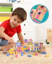 Geoffrey's Toy Box Make A Monster 100-Piece Solid Wood Block Set, Created for Macy's