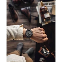Vincero Graphite The Altitude Pilot Watch with Dual Time Zone & Nylon Strap