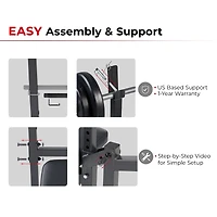 Sunny Health & Fitness Adjustable Standard Incline Weight Bench with Leg Developer and Preacher Curl Attachment, Up to 630LBs Support