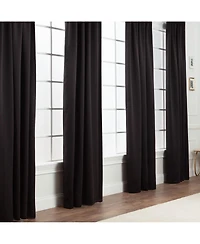 Chanasya Premium 2-Panel Ornamental Damask Classy Room Darkening Curtains - 3-in-1 Back Tab, Rod Pocket, Ring Tab for Windows Living Bedroom
