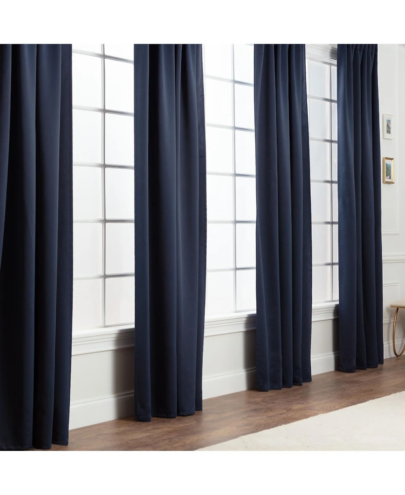 Chanasya Premium 2-Panel Ornamental Damask Classy Room Darkening Curtains - 3-in-1 Back Tab, Rod Pocket, Ring Tab - for Windows Living Room Bedroom