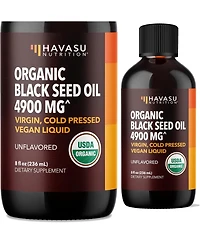 Organic Black Seed Oil Cold Pressed Liquid | For Immune Support & Digestive Health | 8 Fl Oz