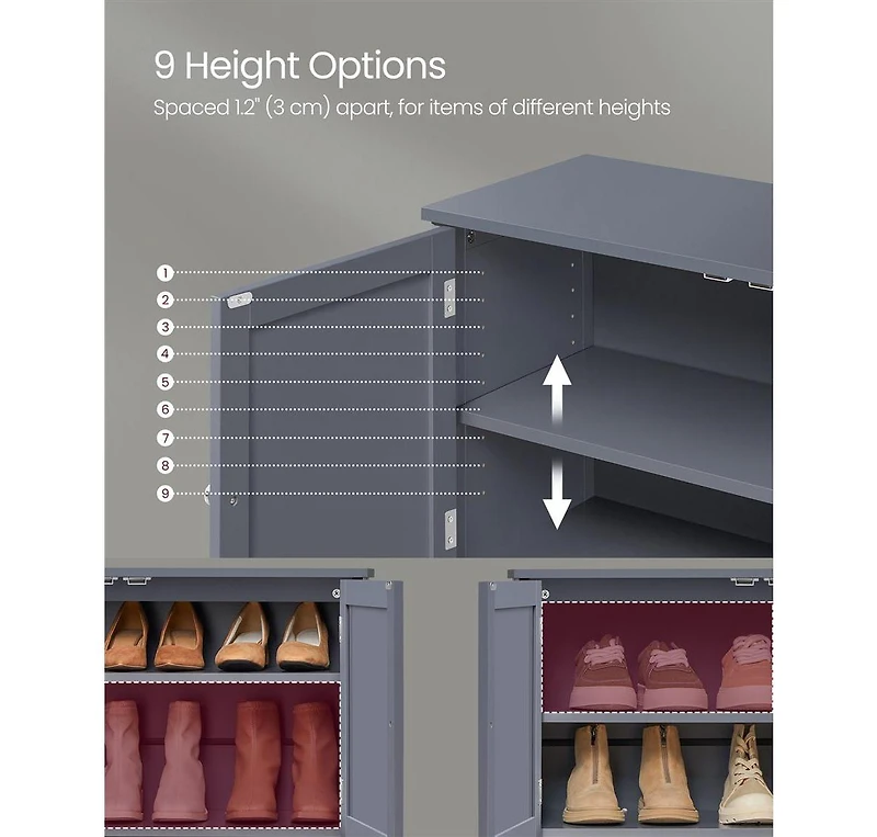 Slickblue 3-Tier Shoe Storage Organizer Compact and Versatile Shoe Rack