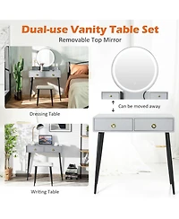 Sugift Vanity Table Set with Mirror