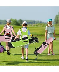 Vebreda Junior Complete Golf Club Set with Stand Bag Rain Hood-Pink