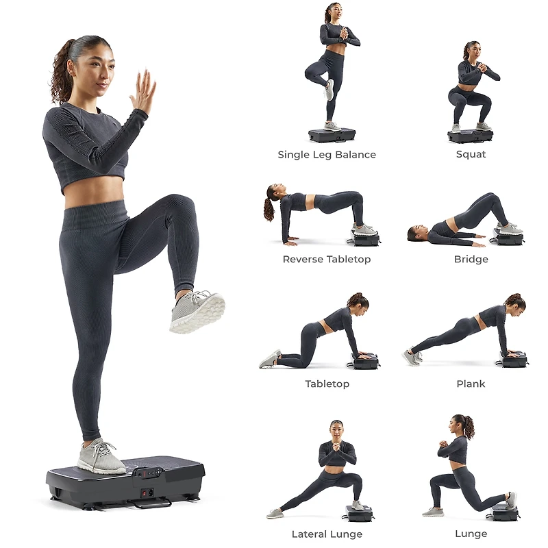 Sunny Health & Fitness Premium 2D Vibration Plate & Oscillation Therapy Platform for Weight Loss, Rehabilitation, Circulation, & Muscle Toning