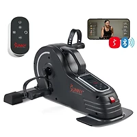 Sunny Health & Fitness 2-in-1 Smart Pedal Exerciser, Motorized Under Desk Exercise Peddler, Mini Bike with Exclusive SunnyFit App Bluetooth Connectivi