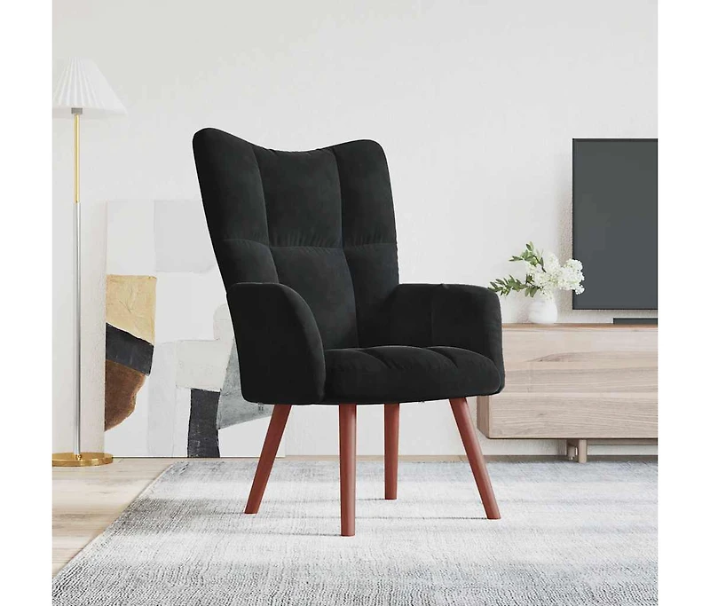 Relaxing Chair Black Velvet