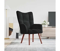 Relaxing Chair Black Velvet