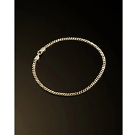 Vincero Men's 3mm Curb Chain Bracelet in 14k Gold-Plated Sterling Silver 8"