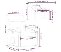 Recliner Chair Black Fabric
