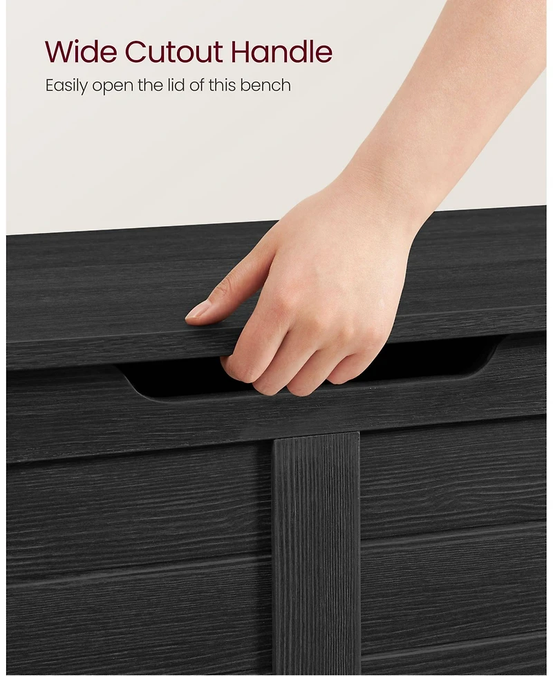 Slickblue Storage Chest, Trunk With 2 Safety Hinges, For Entryway, Bedroom