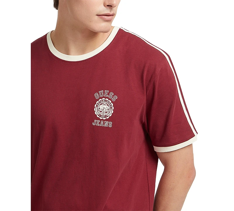 Guess Men's Tipped Logo Ringer T-Shirt