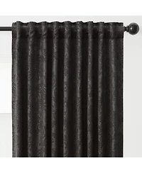 Chanasya Premium 2-Panel Embellish Embossed Blackout Curtains - 3-in-1 Back Tab, Rod Pocket, Ring Tab for Windows Living Room Bedroom