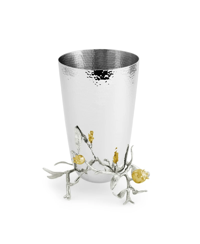 Michael Aram Pomegranate Silver and Gold Vase
