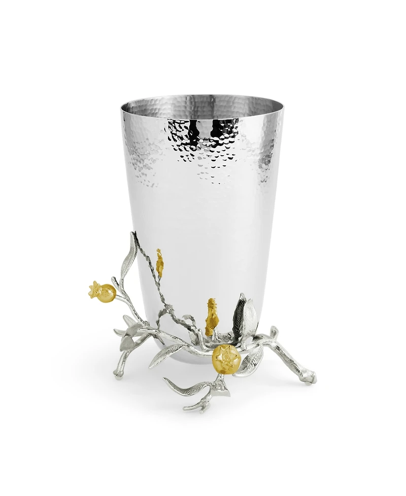 Michael Aram Pomegranate Silver and Gold Vase