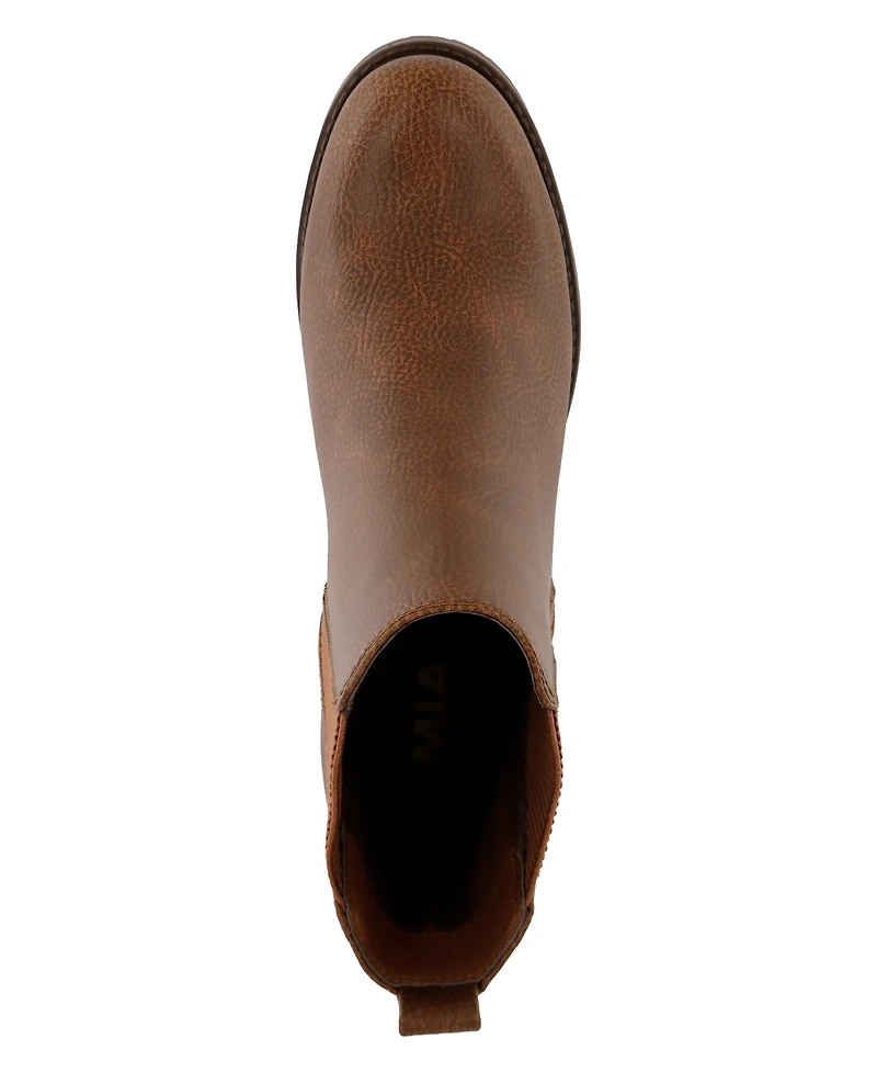 Mia Women's Jody Lug Sole Wide-Width Chelsea Booties