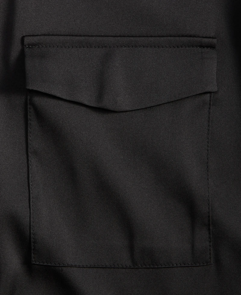 On 34th Women's Button-Front Long-Sleeve Satin Utility Shirt, Created for Macy's