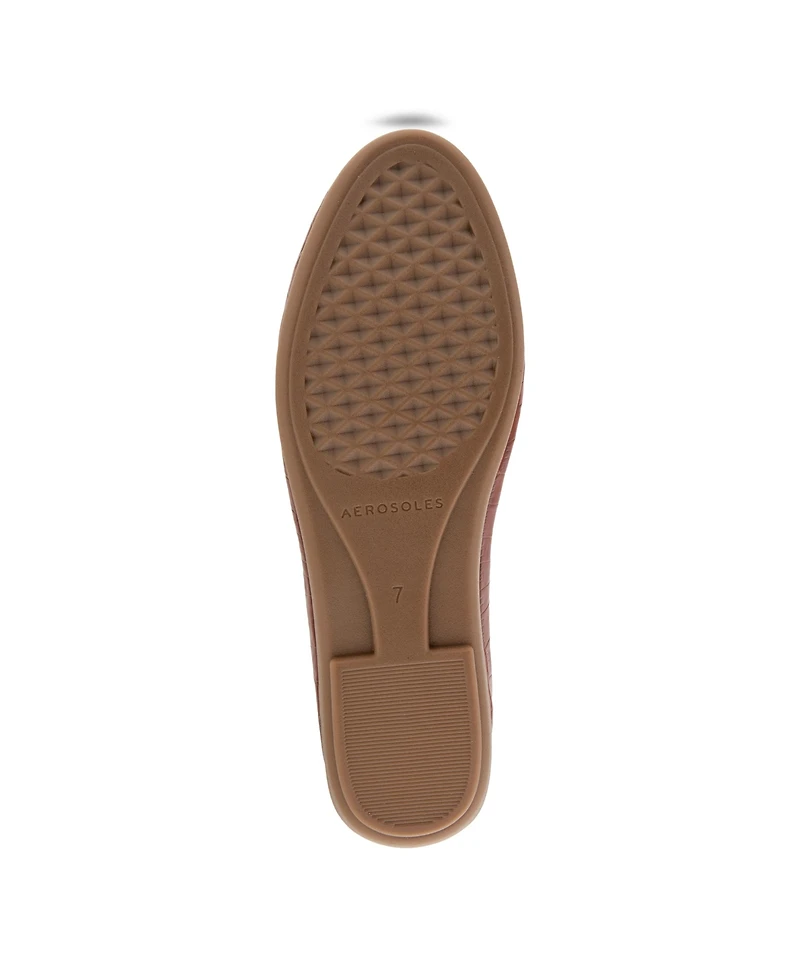 Aerosoles Women's Bobbi Buckle Ballet Flats - Crocodile Faux Leather