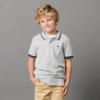 Hope & Henry Boys Short Sleeve Knit Pique Polo Shirt