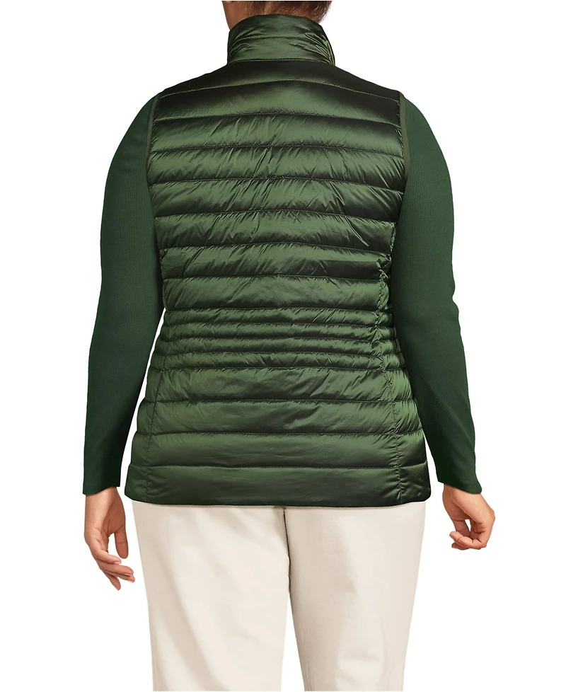 Lands' End Women's Plus Wanderweight Packable Down Vest