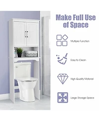 Over Toilet Space Saver Bathroom Organizer with Storage Cabinet