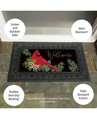 Evergreen Cardinal and Sassafras Indoor Outdoor Switch Doormat 1'10"x10" Multicolored