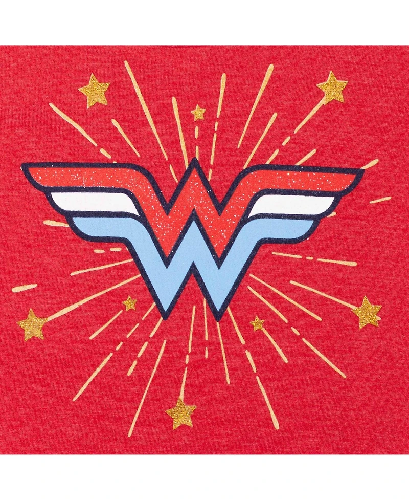 Justice League Toddler Girls Dc Comics Wonder Woman T-Shirt and Active Retro Dolphin Shorts Outfit Set