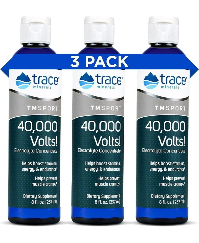 Trace Minerals 40,000 Volts - Concentrate Supplement Drops for Electrolyte Support