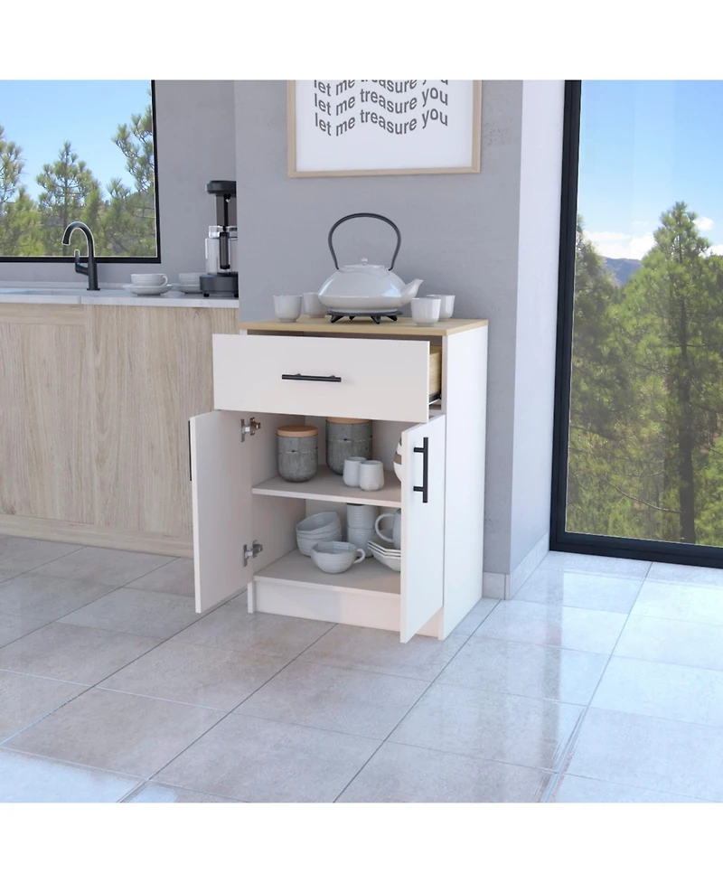 Fm Furniture Cope kitchen Pantry in melamine with 2 doors and 1 drawer