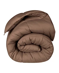 Superior Monochrome Basketweave Plush Microfiber Down Alternative Comforter