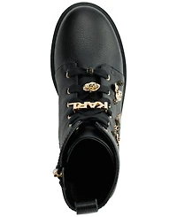 Karl Lagerfeld Paris Women's Makenzie Combat Booties