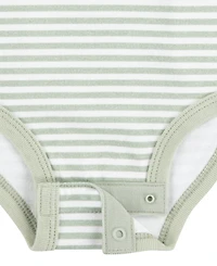 Huggies Baby Boys Organic Short Sleeve Bodysuits 3-Pack