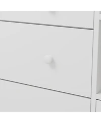 Famapy 5-Drawers White Wood Kids Changing Table Dresser Chest of Drawers