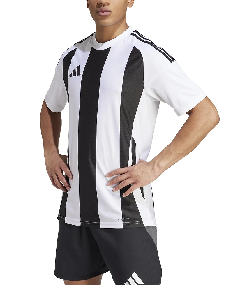 adidas Men's Stripe Logo Jersey T-Shirt