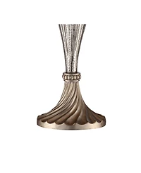 Regency Hill Alyson Traditional Buffet Table Lamp 32 3/4" Tall Mercury Glass Silver Champagne White Drum Shade for Bedroom Living Room Bedside Ho