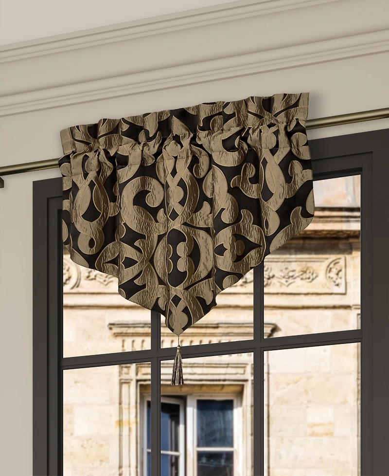 J Queen New York La Boheme Window Ascot Valance, 21" x 40"